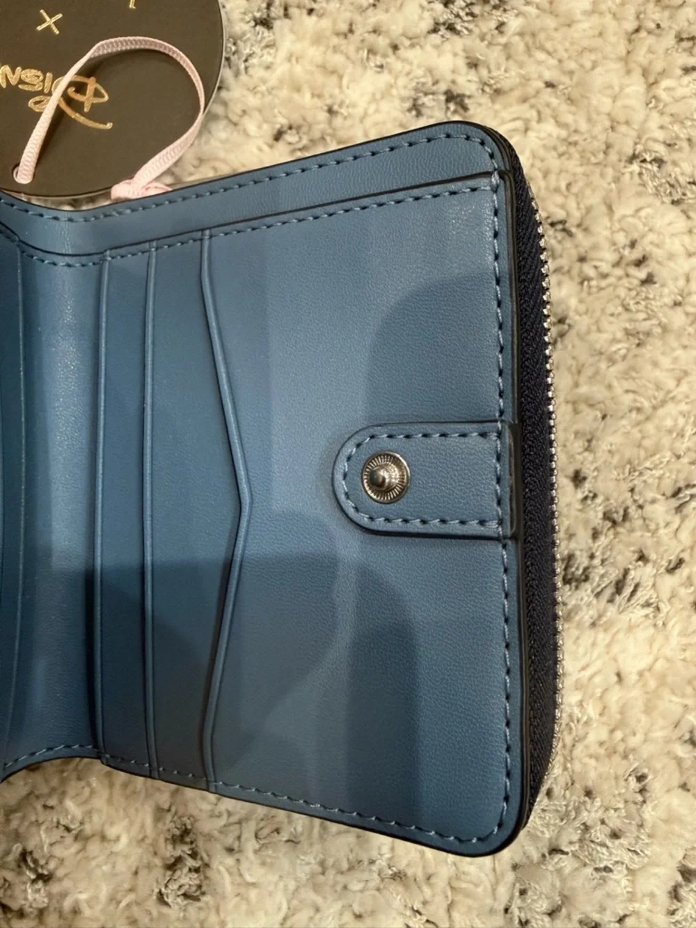 kate spade Navy Polka Dot Alice Card Wallet - Picture 3 of 6